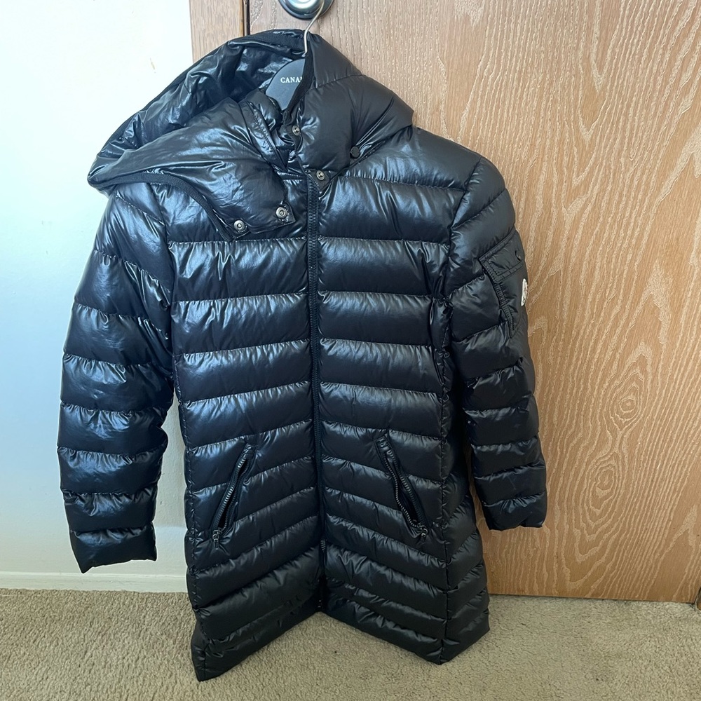 Moncler girls knee length coat size 12